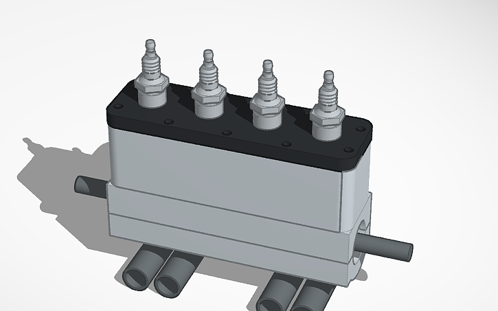 3D design 50cc race bike engine - Tinkercad