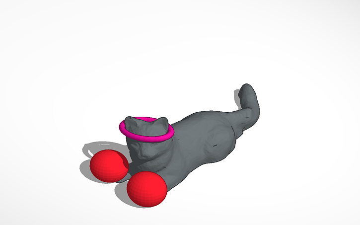 3D design boxing cat - Tinkercad