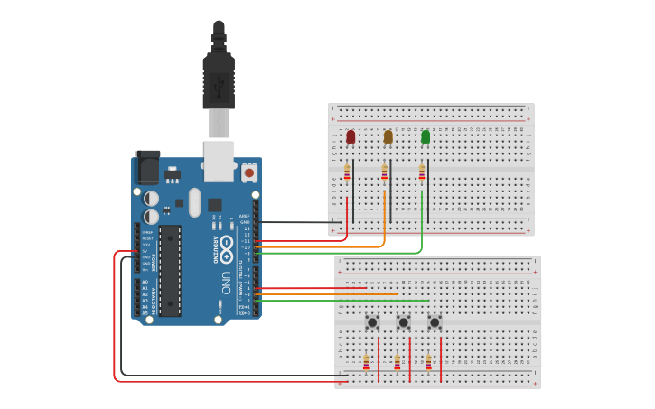 Circuit design Pull-down Resistor - Tinkercad