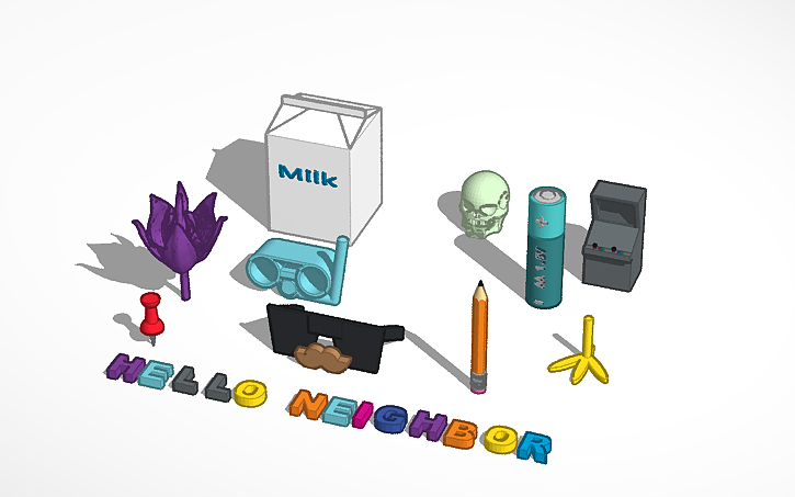 3D design Hello Neighbor - Tinkercad