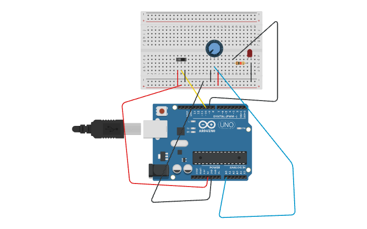 Circuit design Switch Read C - Tinkercad