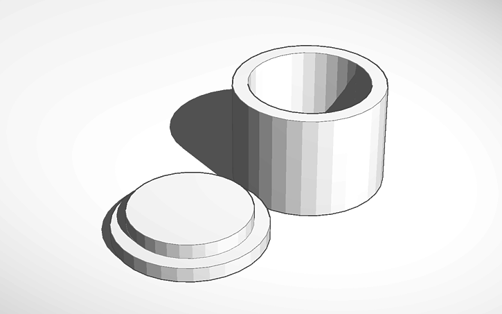 3D design Circular Box - Tinkercad