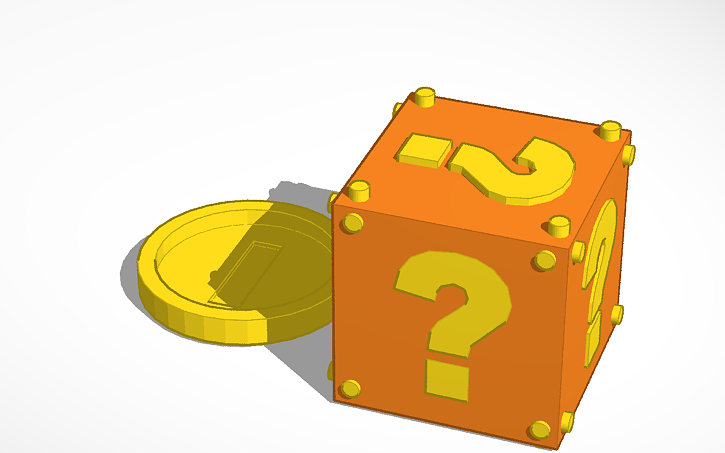 3D design Question Block (WIP) #Games - Tinkercad
