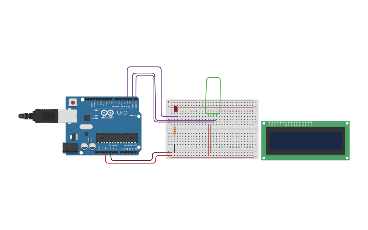 Circuit design SMS Alert system - Tinkercad