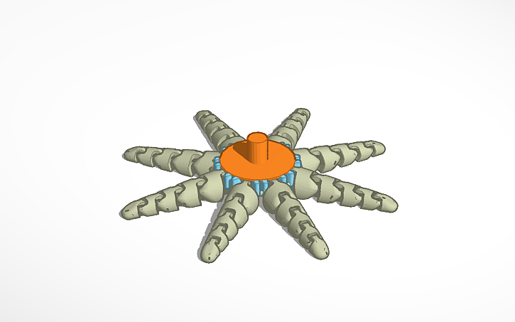 3D design octopus base (TESTED FULLY WORKS) - Tinkercad