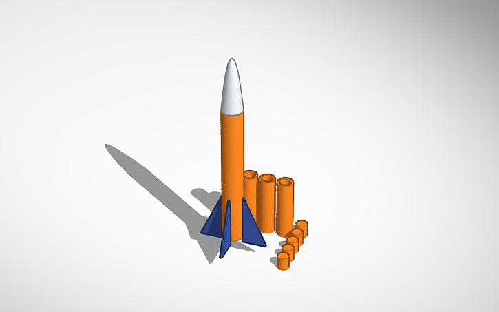 3D design rocket model - Tinkercad