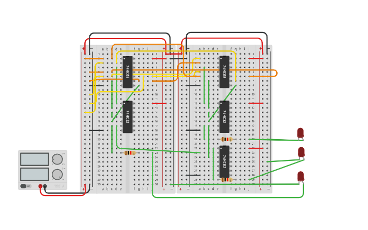 Circuit design DLD project - Tinkercad