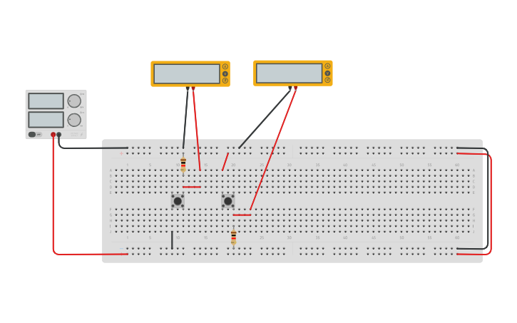 Circuit design Pull Down y Pull Out - Tinkercad