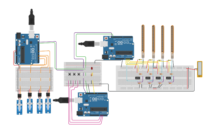 Circuit design Robot Arm-Assign1-1079091 - Tinkercad