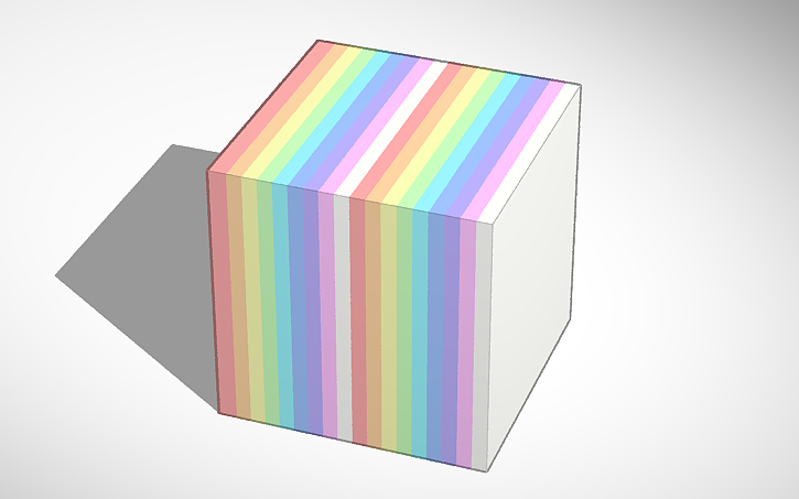 3D design Rainbow Gradient - Tinkercad