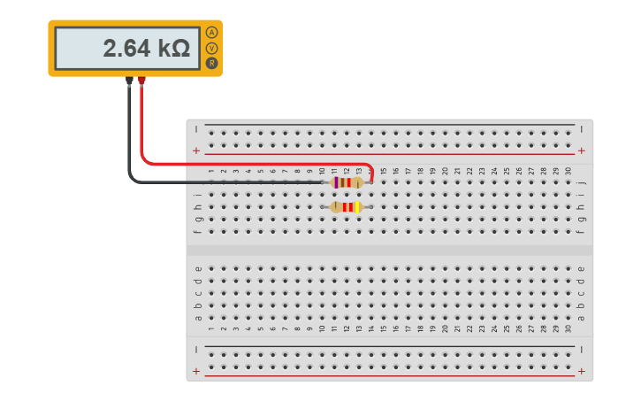 Circuit design Resistors in parallel(2) - Tinkercad