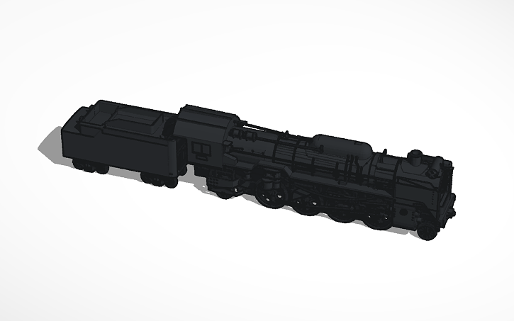 3D design JNR D51 Steam train 2 - Tinkercad