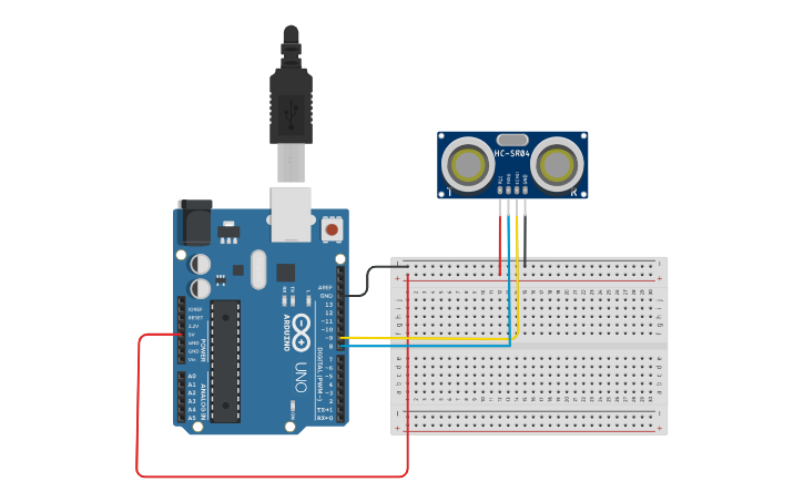 Circuit design ES-01 Object Distance Measuring Object Using Arduino M-4 ...