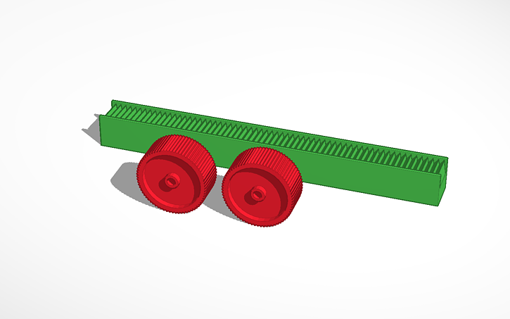 3D design Copy of Rack and pinion - Tinkercad