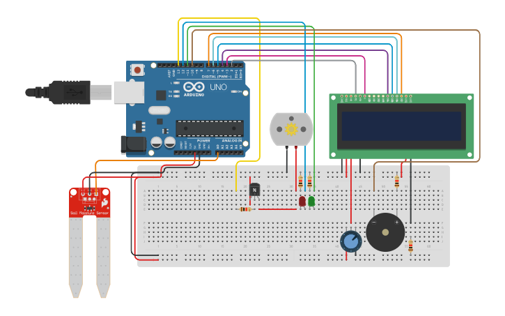 Automated Plant Watering System - Project - Tinkercad
