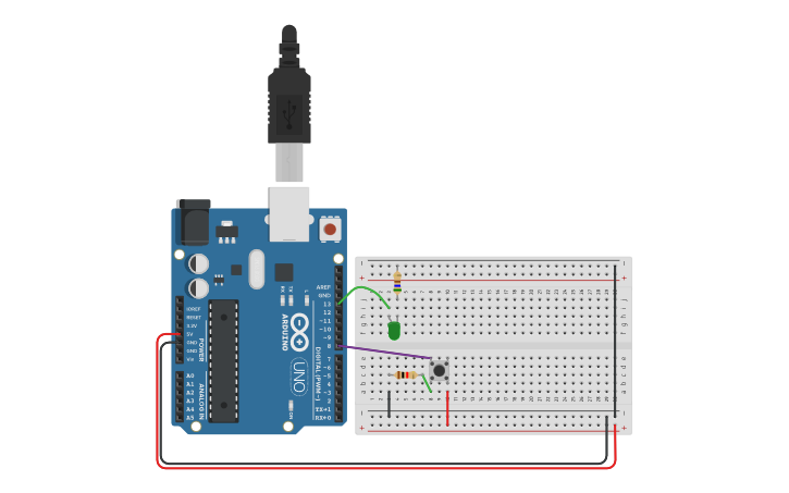 Led On/off Arduino Flowchart Circuit design Arduino LED on/off with software latching - Tinkercad