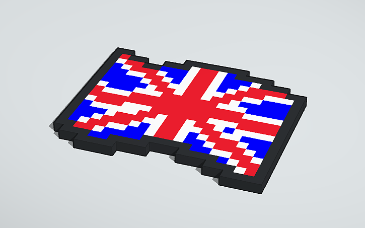 3D design British Flag - Tinkercad