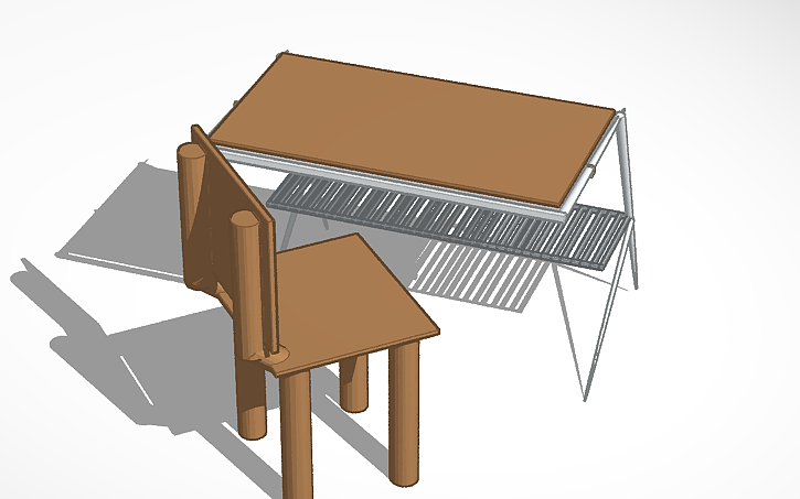 3D design Girl Rising Desk - Tinkercad