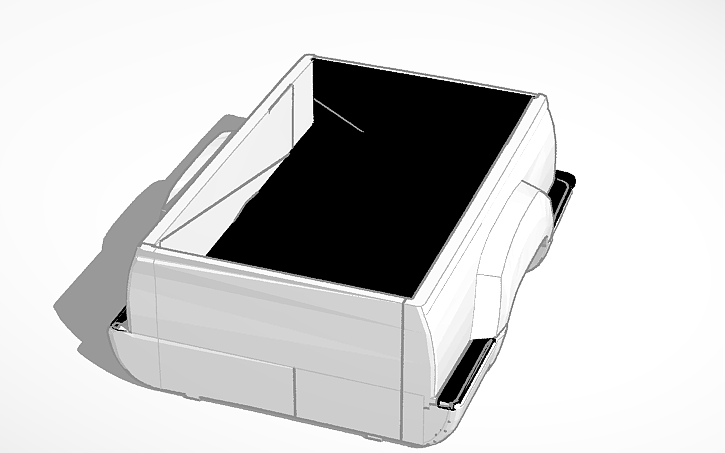 3D design 1988-1998 Chevrolet stepside pickup truck bed - Tinkercad