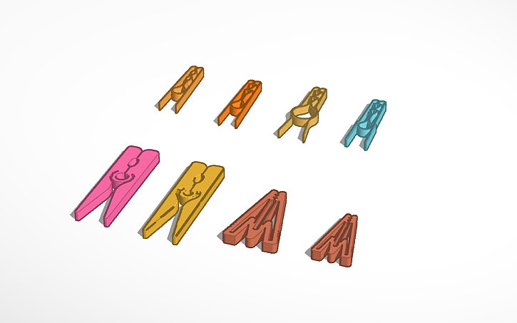 3D design clothes pegs - Tinkercad