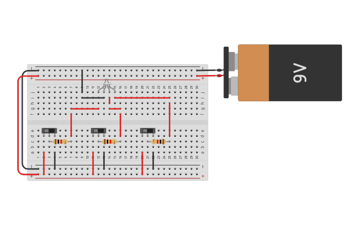 Circuit design RGB LED Circuit Made Using Slideswitch - Tinkercad