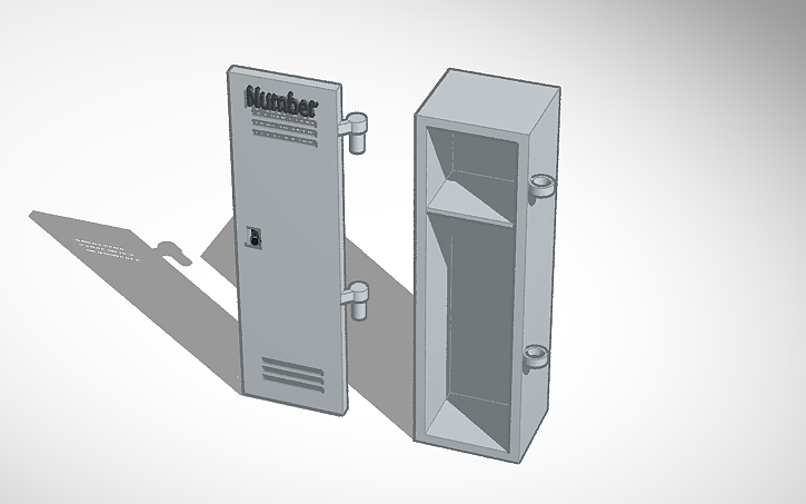 3D design School locker (editable) - Tinkercad