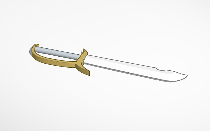 3D design Pirate's Cutlass - Tinkercad