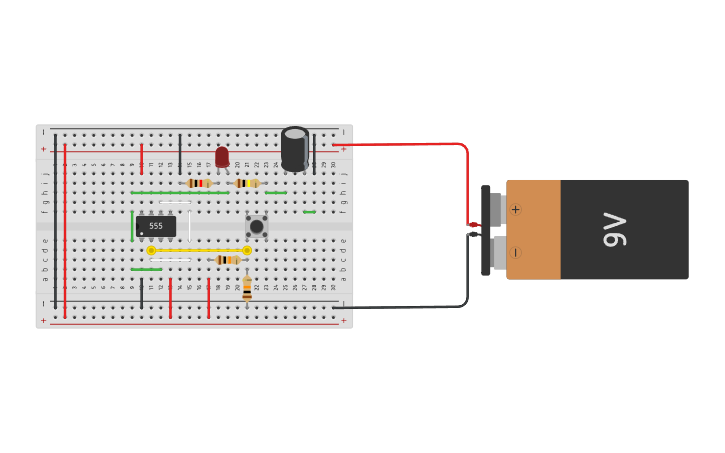 Circuit design 555 toggle on off circuit - Tinkercad