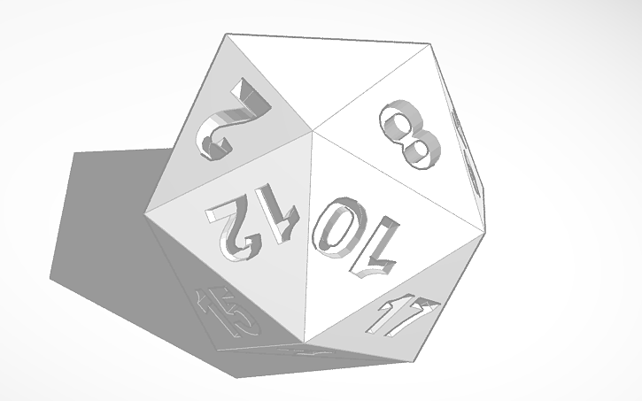 3D design d20 Template Tabletop Smith - Tinkercad