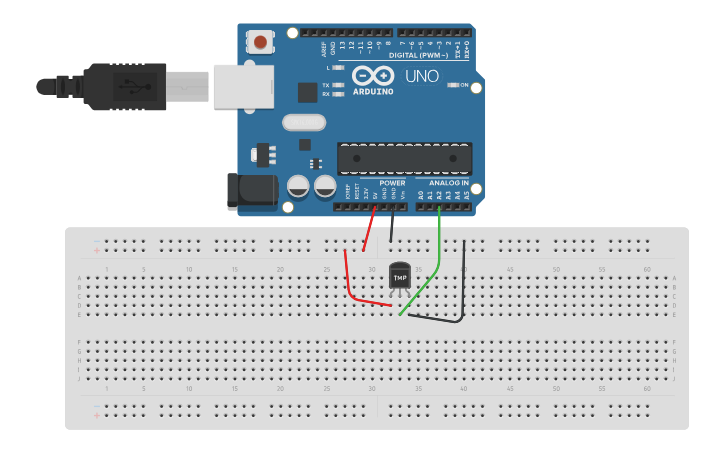 Circuit design TMP - Tinkercad