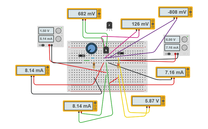 Circuit design Transistor - Tinkercad
