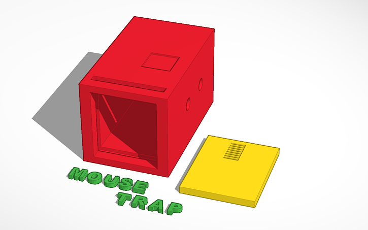 3D design Humane Mouse Trap Parts (Arduino Project) - Tinkercad