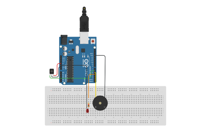 Circuit design IR sensor - Tinkercad