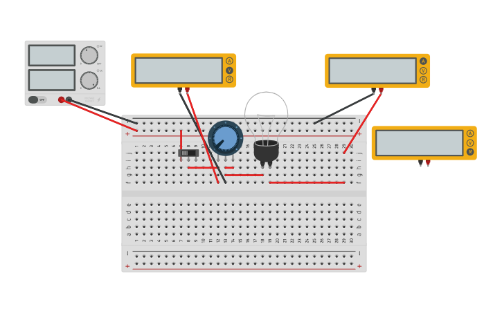 Circuit design Rheostat Dimmer - Tinkercad