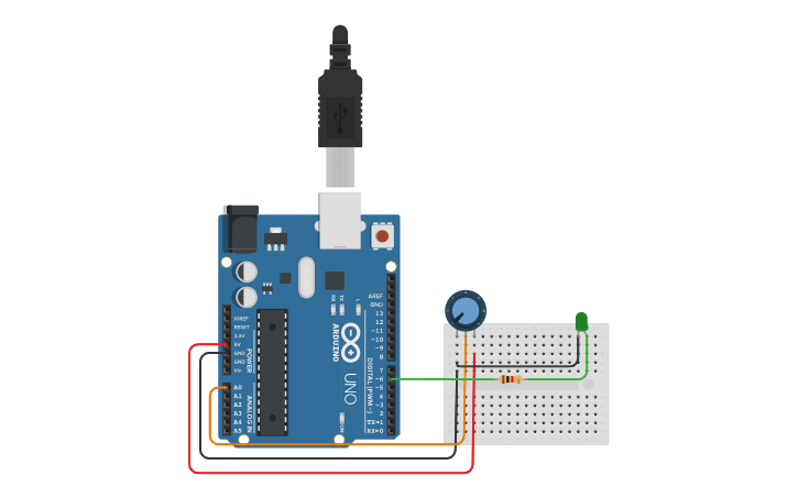 Circuit design LATIHAN 1 BAB 6 - Tinkercad
