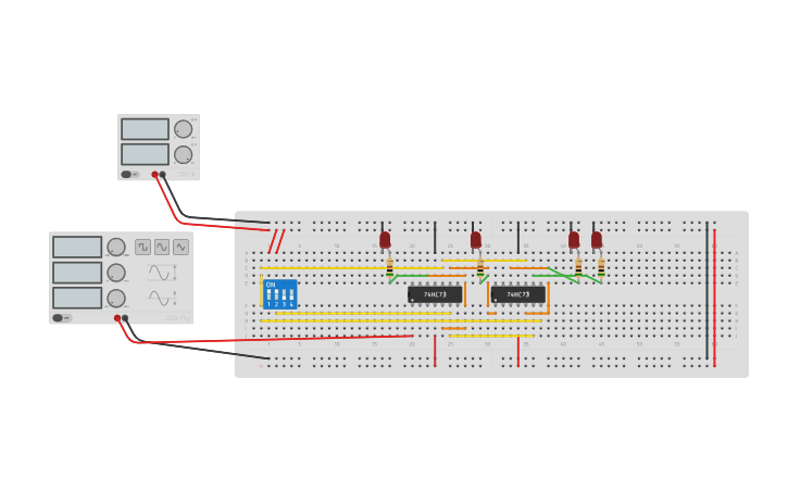 Circuit design UP counter 15 - Tinkercad