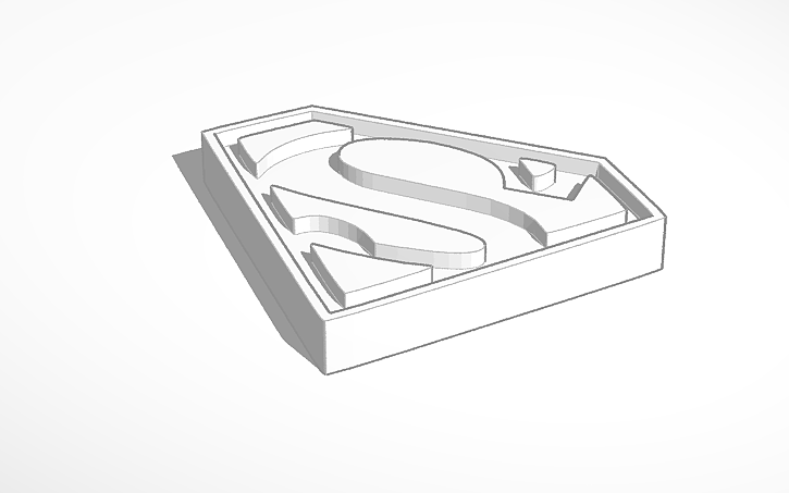 3D design superman logo - Tinkercad