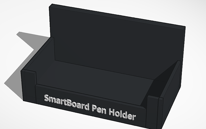 Smartboard Autocad 3D design SmartBoard Pen Holder 8-9C Group 1 - Tinkercad