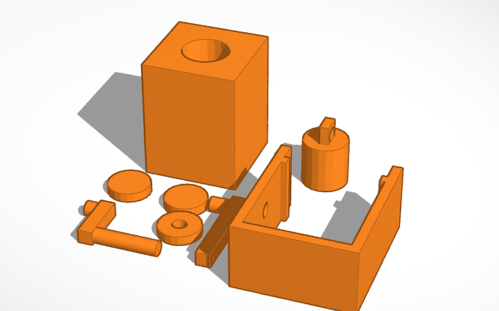 3D design Single piston engine - Tinkercad