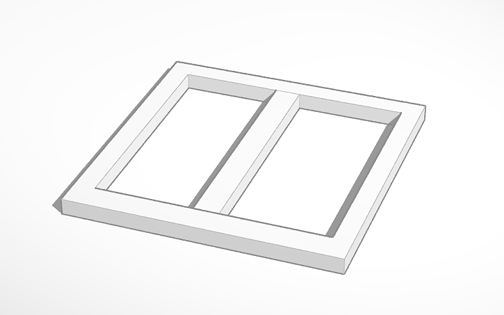 3D design window frame - Tinkercad