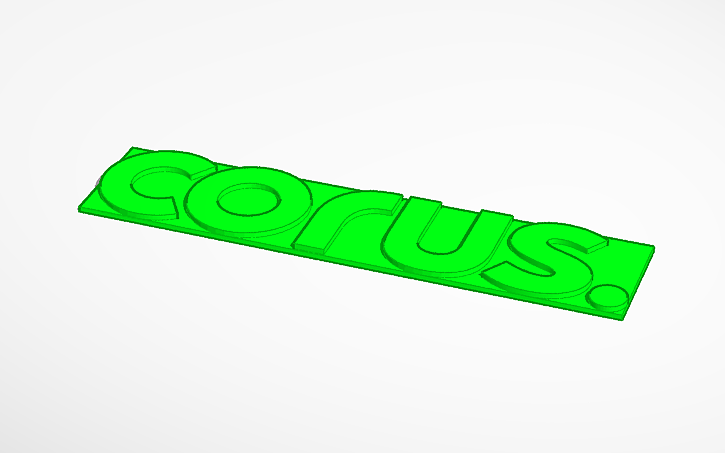 3D design Corus Logo Sign - Tinkercad