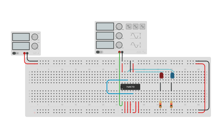 Circuit design MODULO 4 Asynchronus up counter (MOD-4 UP ripple Counter ...