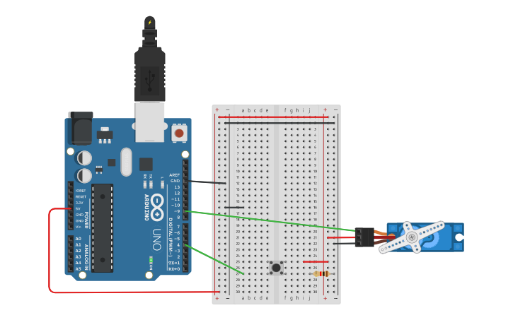 Circuit design Boom gate button - Tinkercad