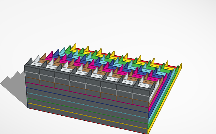 3D design Dimensional Layered Box - Tinkercad