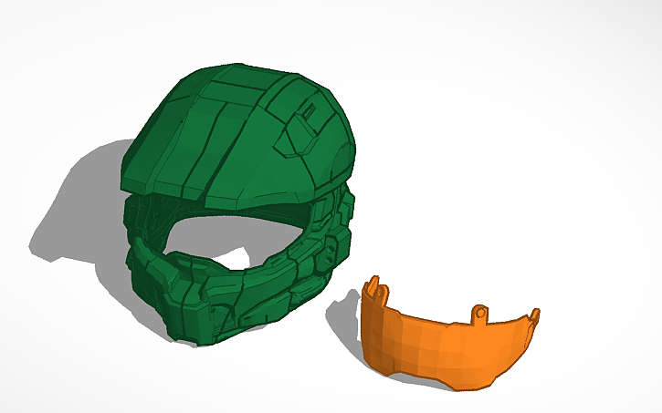 3D design master chief helmet - Tinkercad