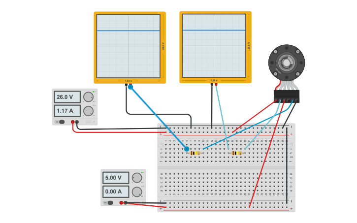 Circuit design Encoder Motor - Tinkercad
