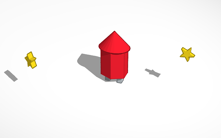 3D design Rocket ship - Tinkercad