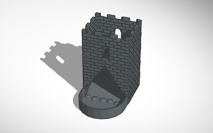 3D design d&d dice tower - Tinkercad