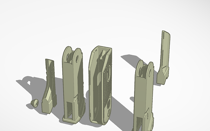 3D design razer-plastic kinfe - Tinkercad