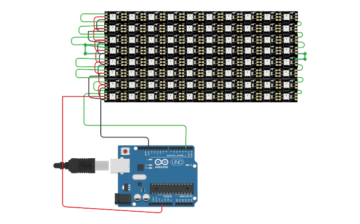 Circuit design LED NEO - Tinkercad
